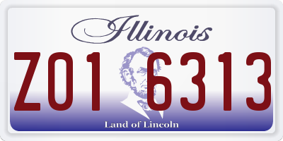 IL license plate Z016313