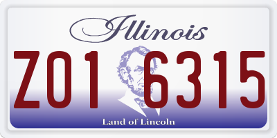 IL license plate Z016315