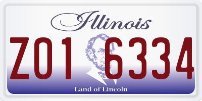 IL license plate Z016334