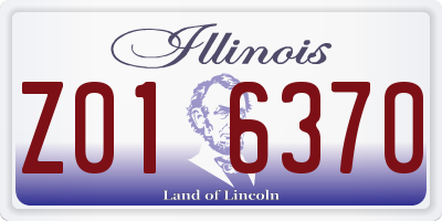 IL license plate Z016370
