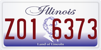 IL license plate Z016373