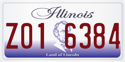 IL license plate Z016384