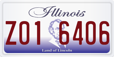 IL license plate Z016406