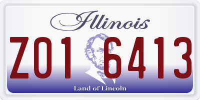 IL license plate Z016413
