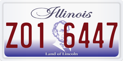 IL license plate Z016447
