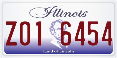 IL license plate Z016454