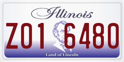 IL license plate Z016480