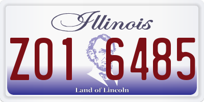IL license plate Z016485