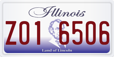 IL license plate Z016506