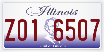 IL license plate Z016507
