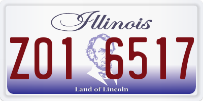 IL license plate Z016517