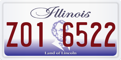 IL license plate Z016522