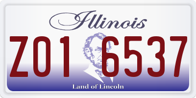 IL license plate Z016537