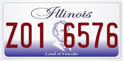 IL license plate Z016576