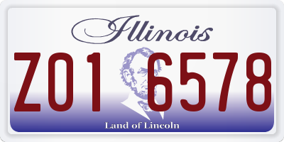 IL license plate Z016578