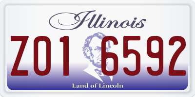 IL license plate Z016592