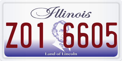 IL license plate Z016605
