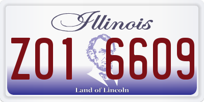 IL license plate Z016609