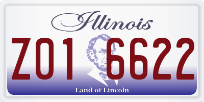 IL license plate Z016622