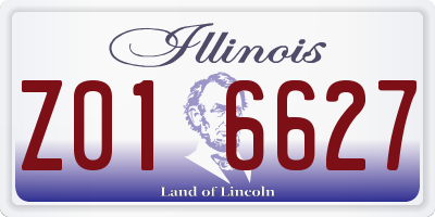 IL license plate Z016627