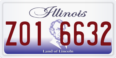 IL license plate Z016632