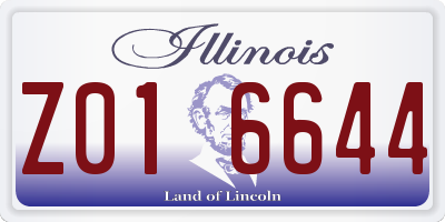 IL license plate Z016644