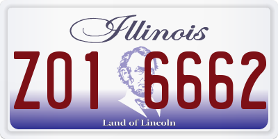 IL license plate Z016662