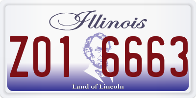 IL license plate Z016663