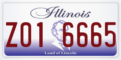 IL license plate Z016665