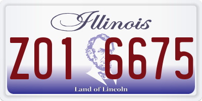 IL license plate Z016675