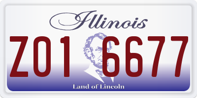 IL license plate Z016677