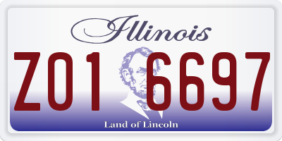 IL license plate Z016697