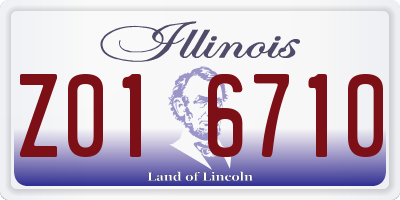 IL license plate Z016710