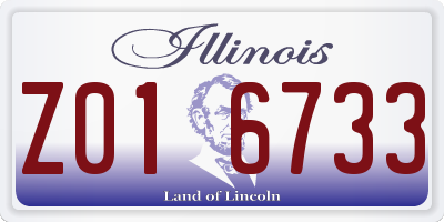 IL license plate Z016733