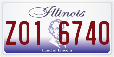 IL license plate Z016740