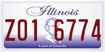 IL license plate Z016774