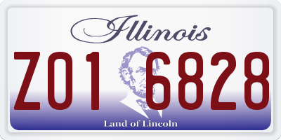 IL license plate Z016828
