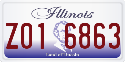 IL license plate Z016863