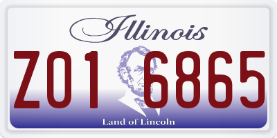 IL license plate Z016865