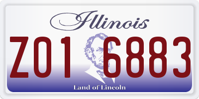 IL license plate Z016883