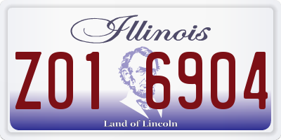 IL license plate Z016904