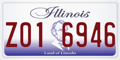 IL license plate Z016946