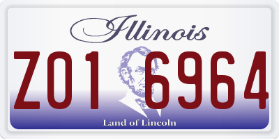 IL license plate Z016964