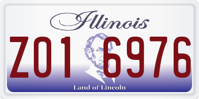 IL license plate Z016976