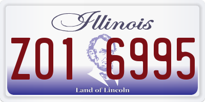 IL license plate Z016995