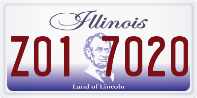 IL license plate Z017020