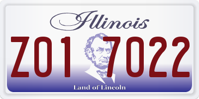 IL license plate Z017022