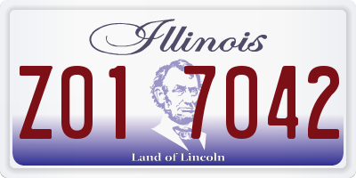 IL license plate Z017042