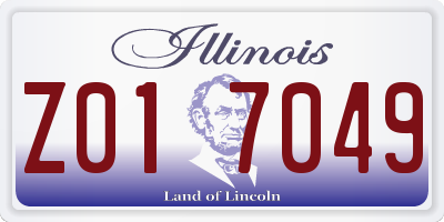IL license plate Z017049