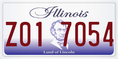 IL license plate Z017054